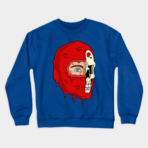 The Human Spider Half Skull Crewneck Sweatshirt by CalebLindenDesign